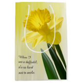 Zitat:  "Wenn ich sehe eine Narzisse…"  BlumePics Mittlere Geschenktüte (Vorderseite)