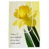Zitat:  "Wenn ich sehe eine Narzisse…"  BlumePics Mittlere Geschenktüte (Rückseite)