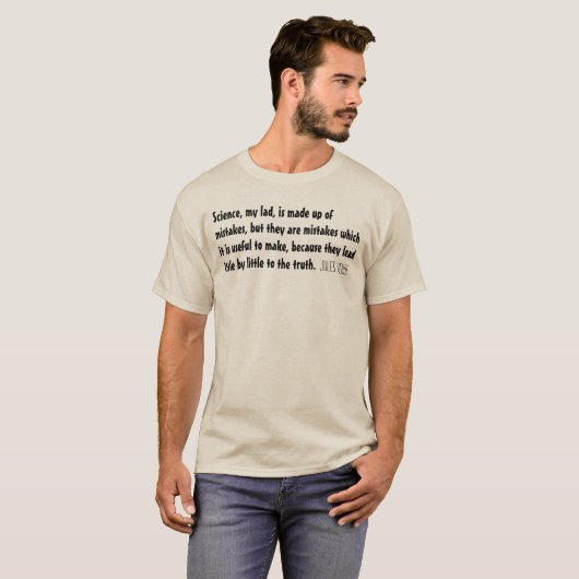 Zitat-Wissenschafts-T - Shirt Jules Verne (Vorne ganz)