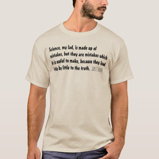 Zitat-Wissenschafts-T - Shirt Jules Verne (Vorderseite)