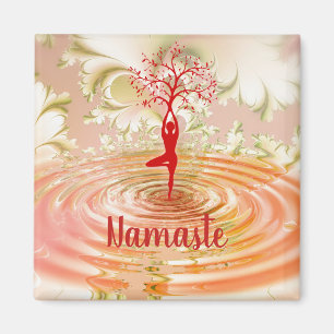 Zitat Yoga Tree of Life Zen Magnet