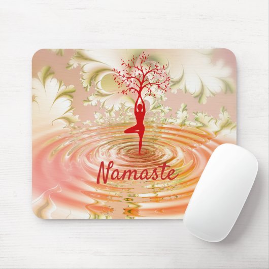 Zitat Yoga Tree of Life Zen Mousepad (Mit Mouse)
