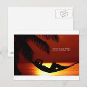 Zitat - Zeit zum Entspannen Postkarte (Vorne/Hinten)