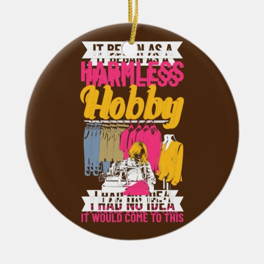 Zitat-Zittern Nähen Fabric Müller Keramik Ornament (Vorne)