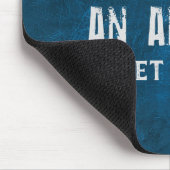 Zitat zu blauem Leder Mousepad (Ecke)