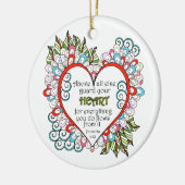 Zitat zu christlichen Herzsprichwörtern Keramik Ornament (Links)