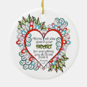 Zitat zu christlichen Herzsprichwörtern Keramik Ornament (Hinten)