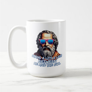 Zitat zu coolen Diogenese Kaffeetasse