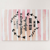 Zitat zu den christlichen Bibelversen: Starke Psal Puzzle (Horizontal)