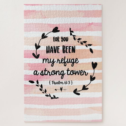 Zitat zu den christlichen Bibelversen: Starke Psal Puzzle (Vertikal)