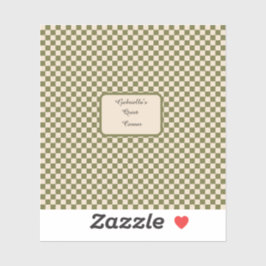 Zitat zu den Moos Green und Beige, ruhige Ecke Aufkleber