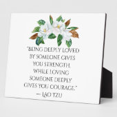 Zitat zu hübschen Magnolien und tiefen Lieben Fotoplatte (Seite)