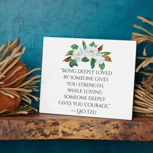 Zitat zu hübschen Magnolien und tiefen Lieben Fotoplatte (Seite)