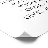 Zitat zu hübschen Magnolien und tiefen Lieben Poster (Ecke)