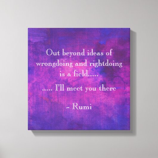 Zitat zu Lila Abstrakten Inspirationen Leinwanddruck (Vorderseite)