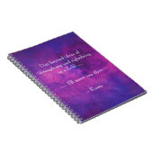 Zitat zu Lila Abstrakten Inspirationen Notizblock (Rechte Seite)