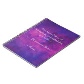 Zitat zu Lila Abstrakten Inspirationen Notizblock (Linke Seite)