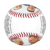 Zitat zu meinem Enkel mit benutzerdefinierten 2 Fo Baseball (Rückseite)