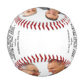 Zitat zu meinem Nephew mit benutzerdefiniertem 2-F Baseball (Rückseite)