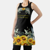 Zitat zu Niedlichen Sonnenblumen überall in der Pr Schürze (InSitu)