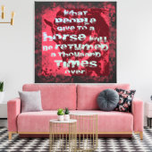 Zitat zu Pferden II - überzogene Leinwand (Insitu (Wohnzimmer))