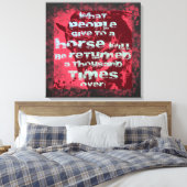 Zitat zu Pferden II - überzogene Leinwand (Insitu (Schlafzimmer))