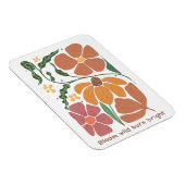 Zitat zu Retro-Boho-Blumenbefall Magnet (Rechte Seite)
