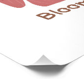 Zitat zu Retro-Boho-Blumenbefall Poster (Ecke)