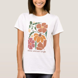 Zitat zu Retro-Boho-Blumenbefall T-Shirt