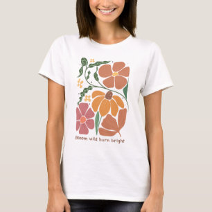 Zitat zu Retro-Boho-Blumenbefall T-Shirt
