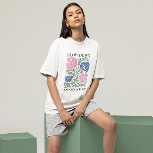 Zitat zu Retro-Boho-Blumenbefall T-Shirt