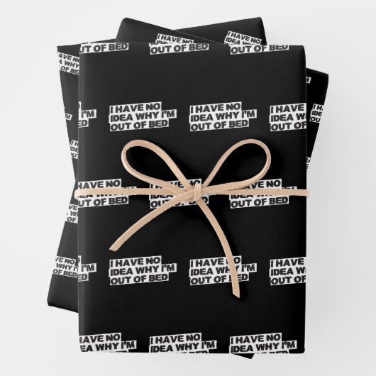 Zitat zu sonnigen Pensionen - Keine Idee, warum au Geschenkpapier Set (Beispiel)