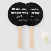 Zitat zu Stolz und Vorurteilen II Fächer (Vorne und Hinten)