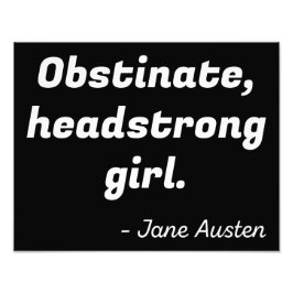 Zitat zu Stolz und Vorurteilen II Fotodruck