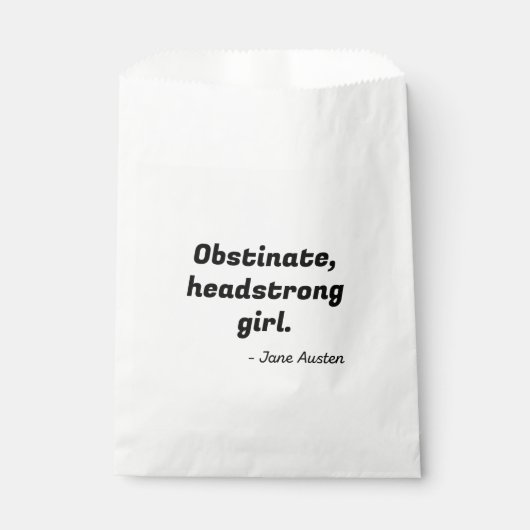 Zitat zu Stolz und Vorurteilen II Geschenktütchen (Vorderseite)