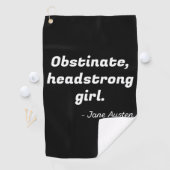 Zitat zu Stolz und Vorurteilen II Golfhandtuch (Insitu)