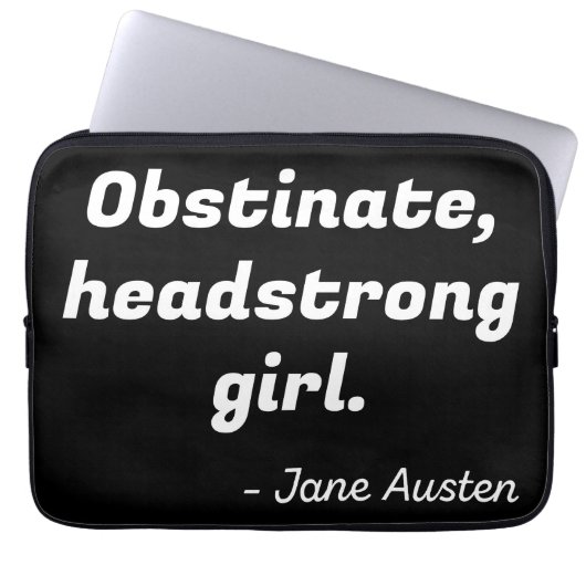 Zitat zu Stolz und Vorurteilen II Laptopschutzhülle (Vorderseite)