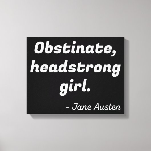 Zitat zu Stolz und Vorurteilen II Leinwanddruck (Vorderseite)