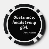 Zitat zu Stolz und Vorurteilen II Pokerchips (Rückseite)