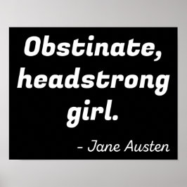 Zitat zu Stolz und Vorurteilen II Poster