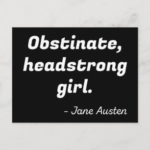 Zitat zu Stolz und Vorurteilen II Postkarte