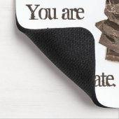 Zitat zu Wein und Schokolade Mousepad (Ecke)