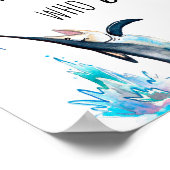 Zitat zum Angeln, Fischplakat Poster (Ecke)