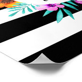 Zitat zum Blumenzauber "Dream Wild" Poster (Ecke)