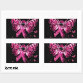 Zitat zum Brustkrebs-Bewusstsein Rechteckiger Aufkleber (Blatt)