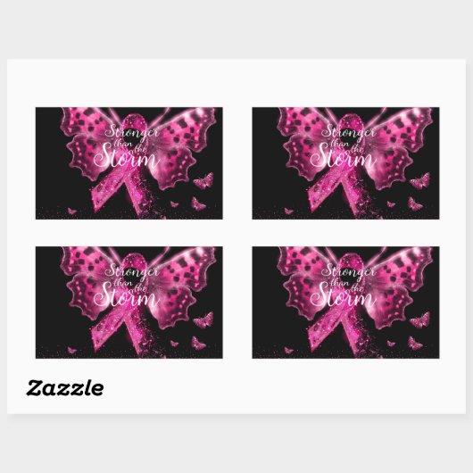 Zitat zum Brustkrebs-Bewusstsein Rechteckiger Aufkleber (Blatt)