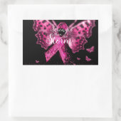 Zitat zum Brustkrebs-Bewusstsein Rechteckiger Aufkleber (Tasche)