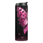 Zitat zum Brustkrebs-Bewusstsein  Thermosbecher (Nach links gedreht)