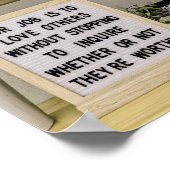 Zitat zum Design von Liebe und Beziehungen Poster (Ecke)