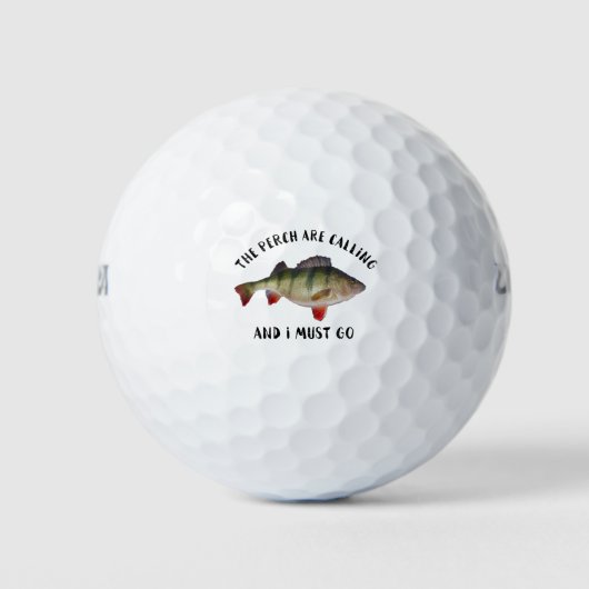 Zitat zum Fang von Funny Perch Golfball (Vorderseite)